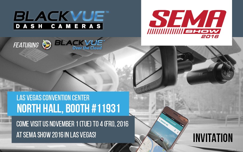 SEMA 2016 BlackVue invitation