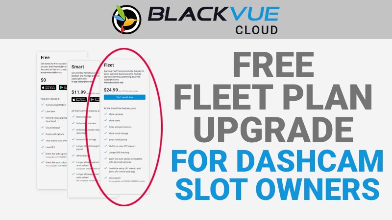 BlackVue Dashcam Slot Owner Free Fleet Upgrade